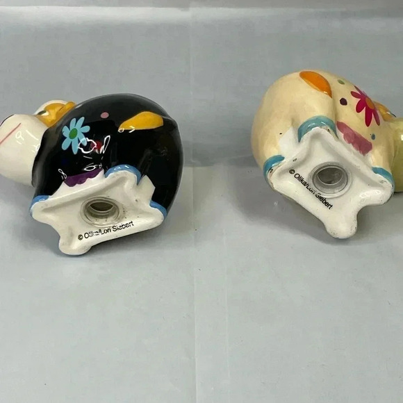 Lori Siebert Cozy Critters 22256 COWS Ceramic Salt and Pepper Kissing Shakers - Picture 5 of 6